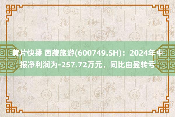黄片快播 西藏旅游(600749.SH)：2024年中报净利润为-257.72万元，同比由盈转亏