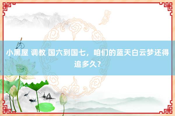 小黑屋 调教 国六到国七，咱们的蓝天白云梦还得追多久？
